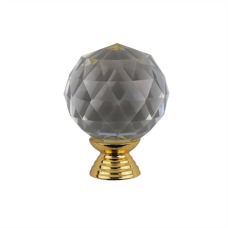 10 Pack Crystal Ball Glass Door Knobs 30mm