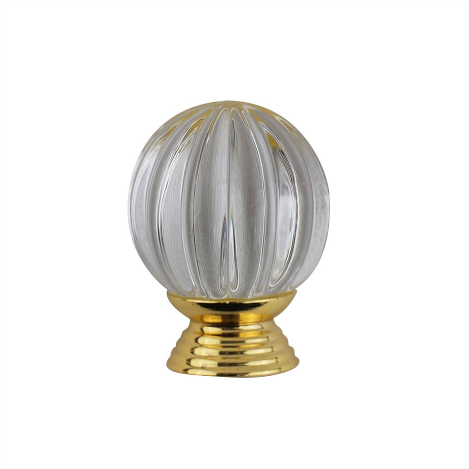 10 Pack Fluted Glass Cabinet Knobs 32mm Cabinet Drawer Handle