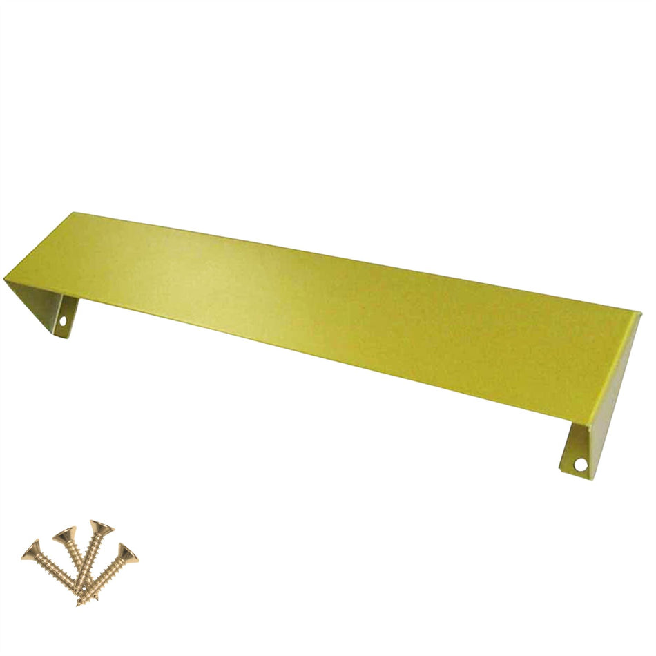Door Letterbox Security Cowl Hood, 12 inch Key Fishing Blocker Guard Gold