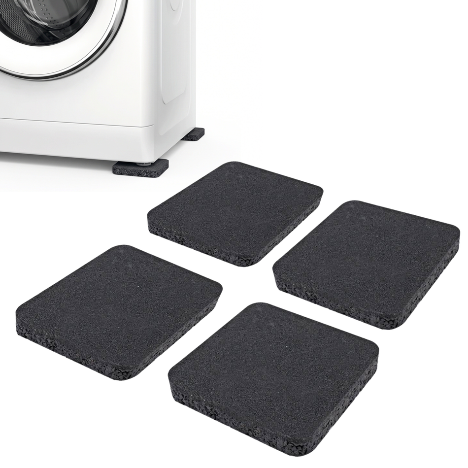 Washing Machine Anti Vibration Pads Rubber Feet 89x89x15mm Pack of 4