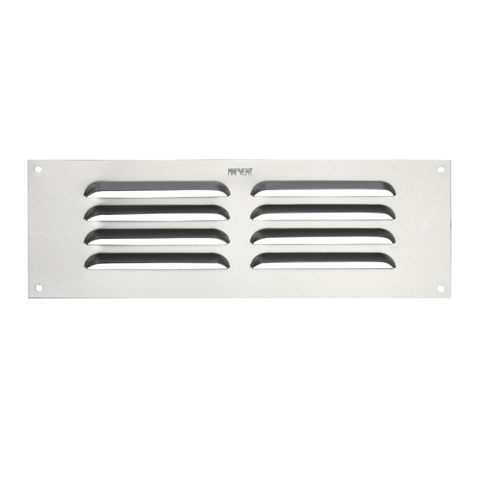 Louvred Aluminium Vent - Silver - 9x3 Inch