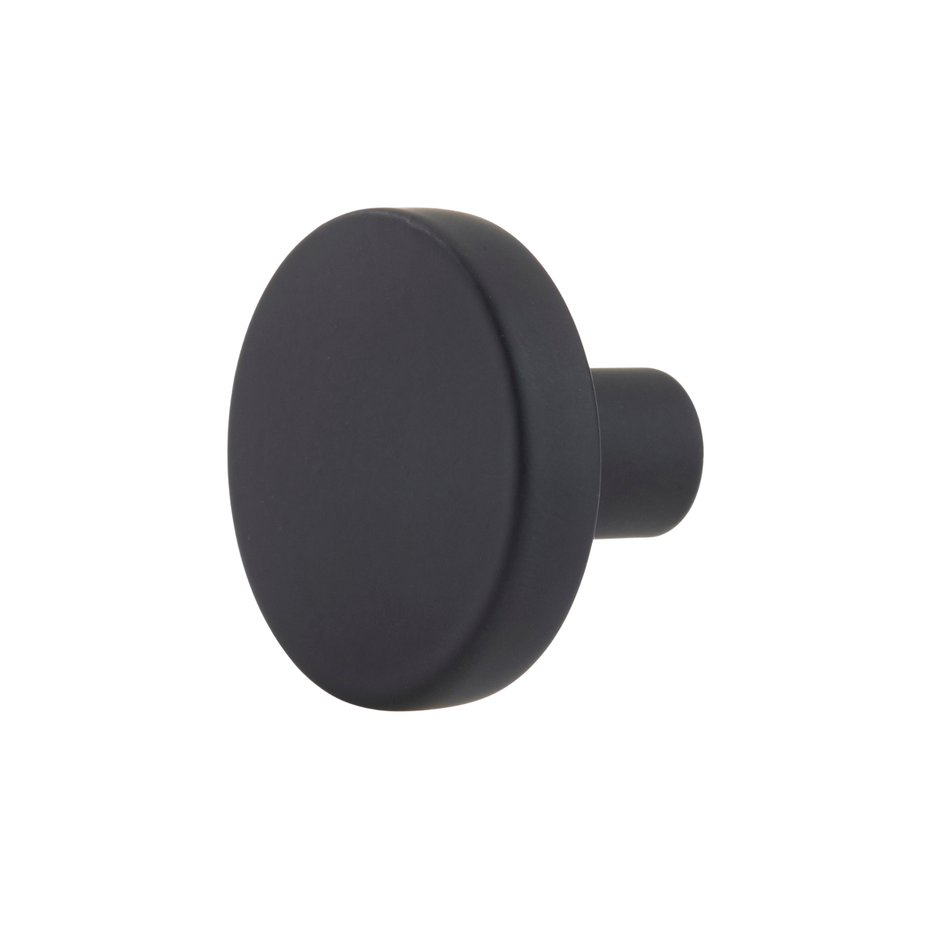 2 Pack Classic Door Knob 30mm - Matte Black