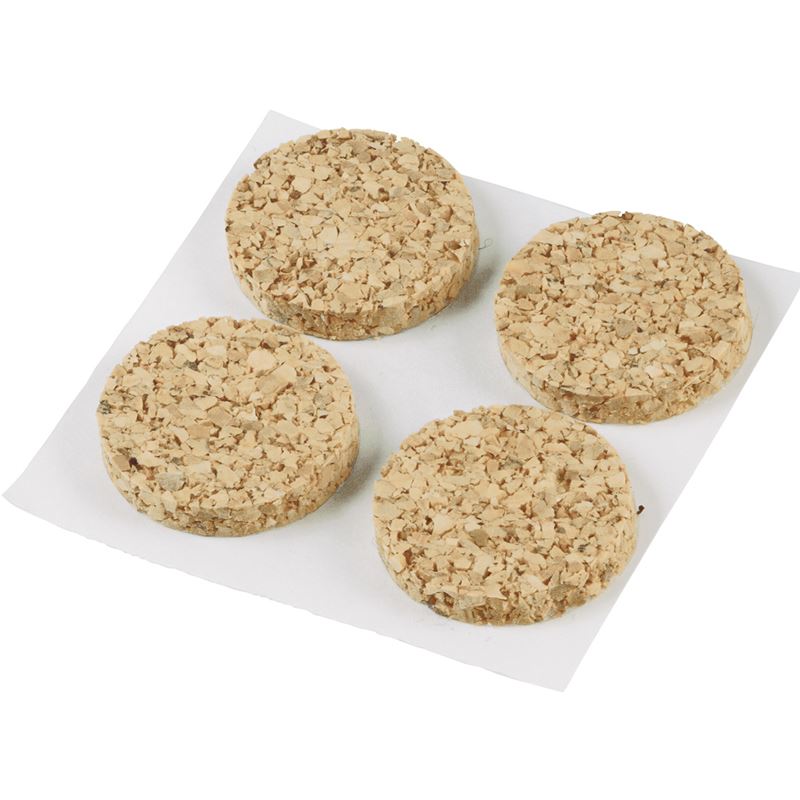 12 Pack Round Cork Pads – 19mm Self-Adhesive Non-Slip Bumpers