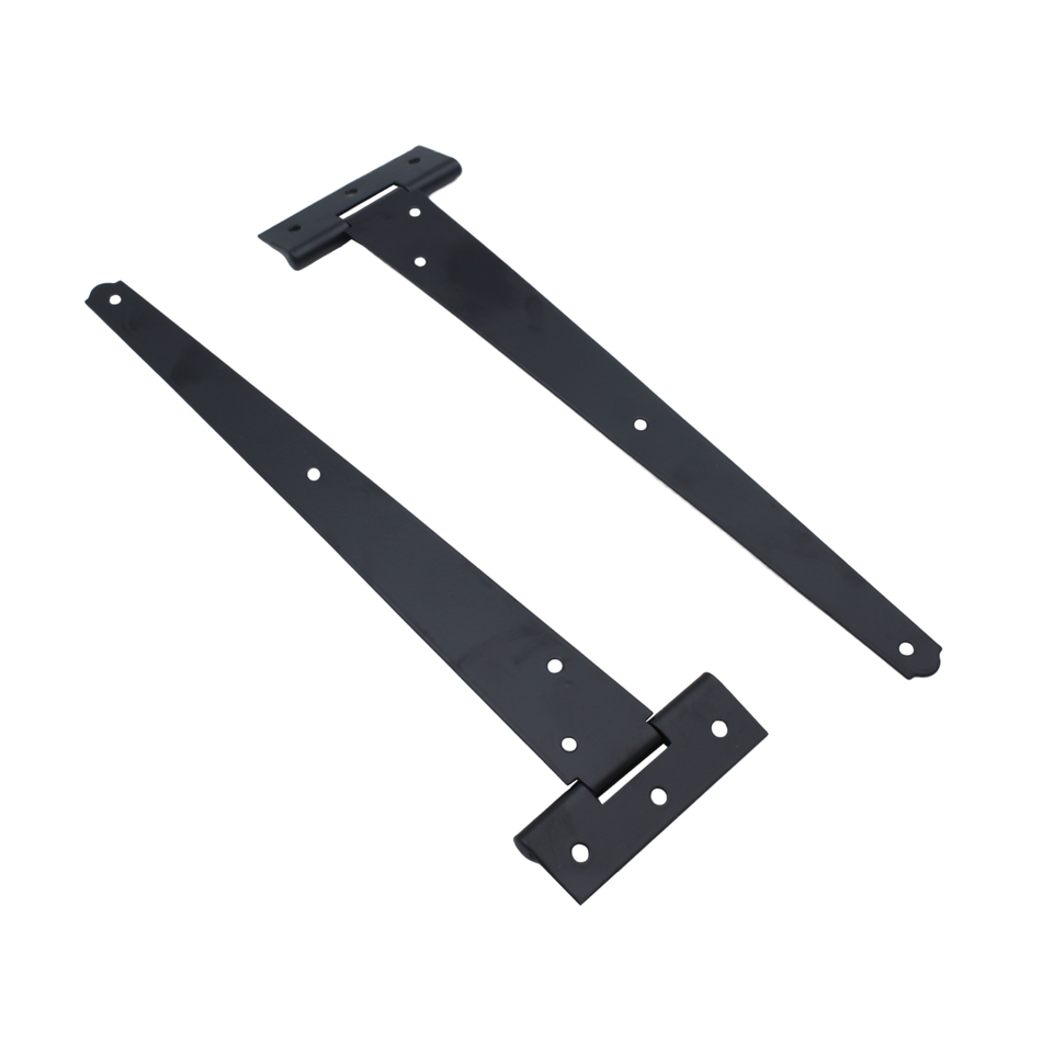 Tee Hinges 300mm Black Powder Coated Pair