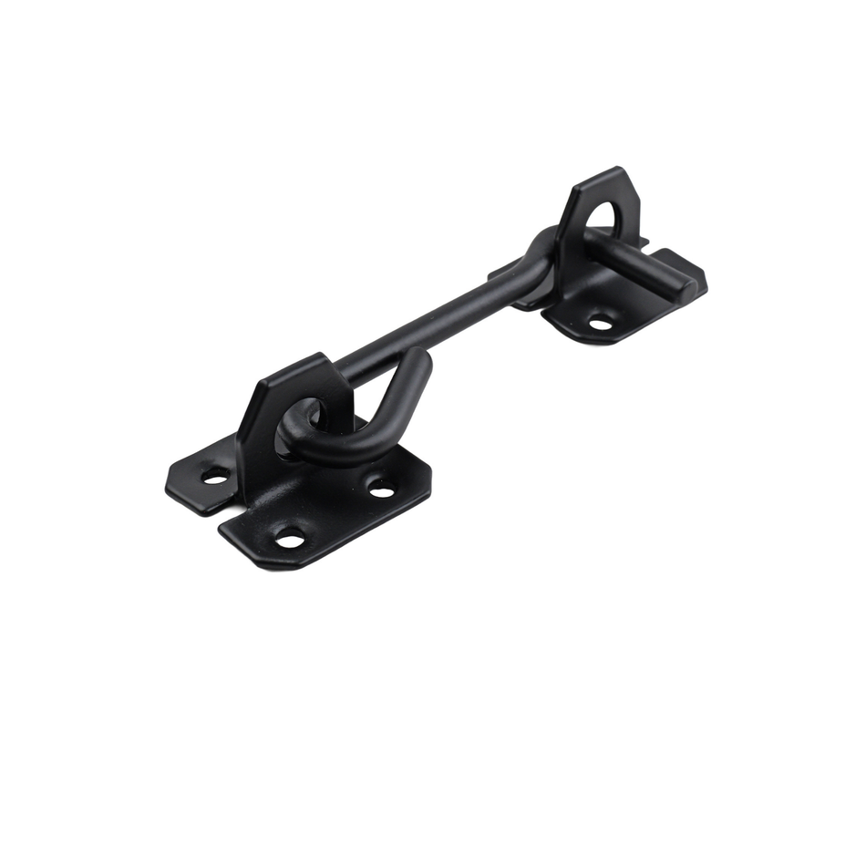 Wire Cabin Hook Eye Latch 4 Inch (100mm) Gate & Door Lock - Black