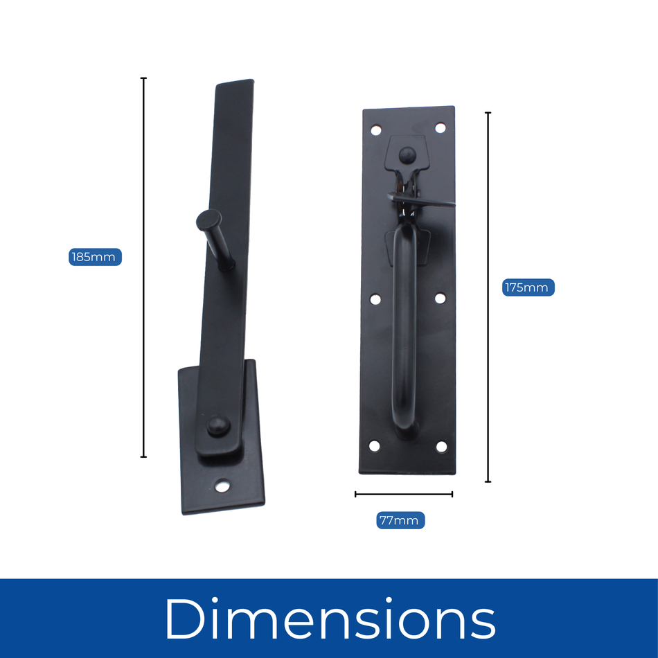 Suffolk Gate Latch Heavy Duty 6 inch (150mm) - Black