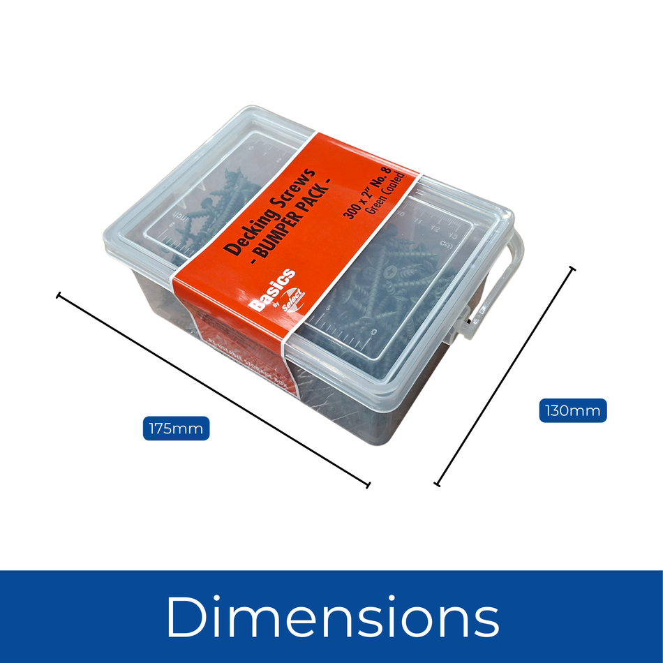 Decking Screws - 300 x 2" No.8 Bumper Pack for Timber & Fencing