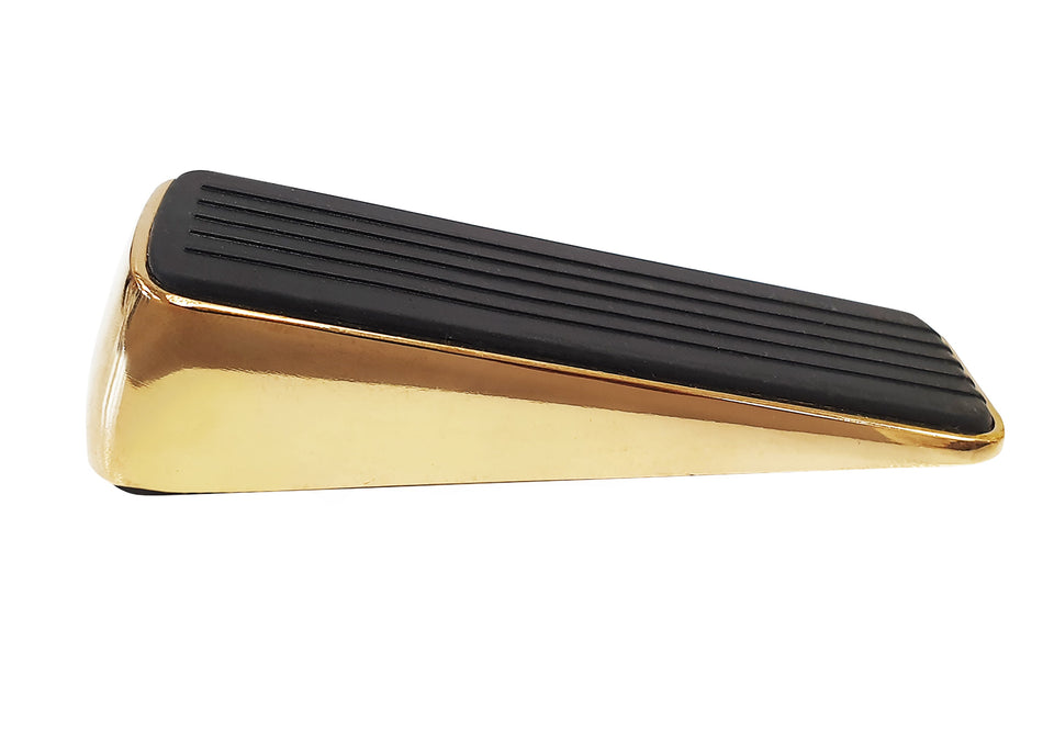 Door Wedge Large Polished Brass PK1