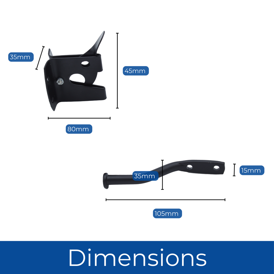 Auto Gate Latch 50mm Black, Self Closing