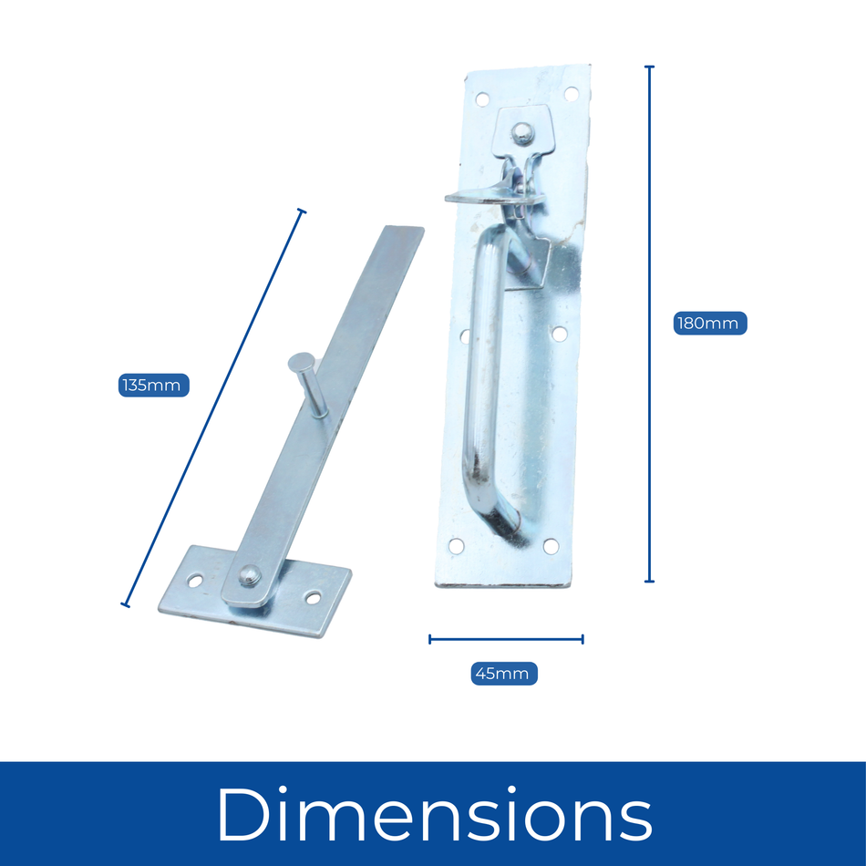 Suffolk Gate Latch Heavy Duty 6 inch (150mm) - Zinc Plated