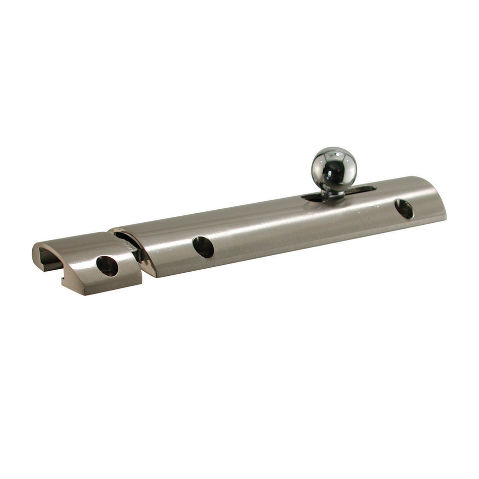 Convex Door Bolt 102mm 1 Pack - Brushed Satin Nickel