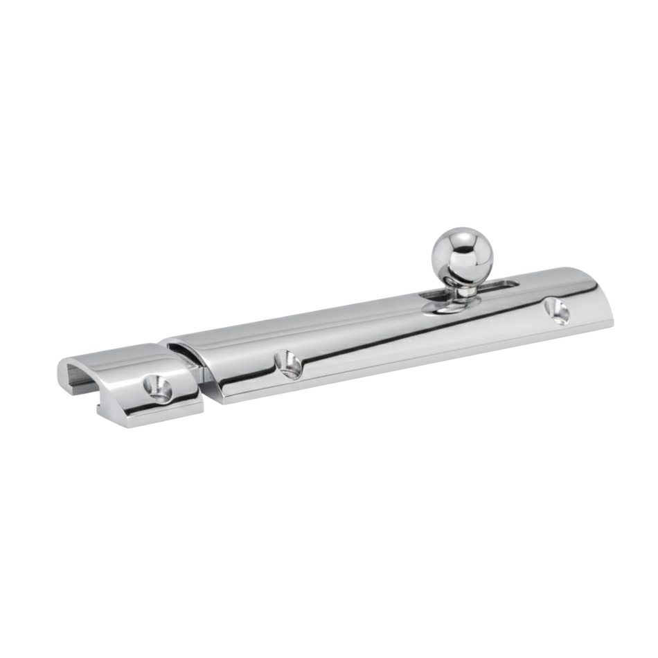 Convex Door Bolt 102mm 1 Pack - Chome Plated