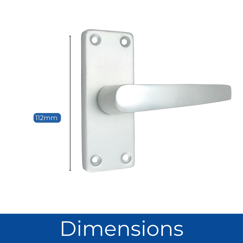 Scroll Latch Door Handles Aluminium Victorian 112mm 4 Inch (1 Pair)