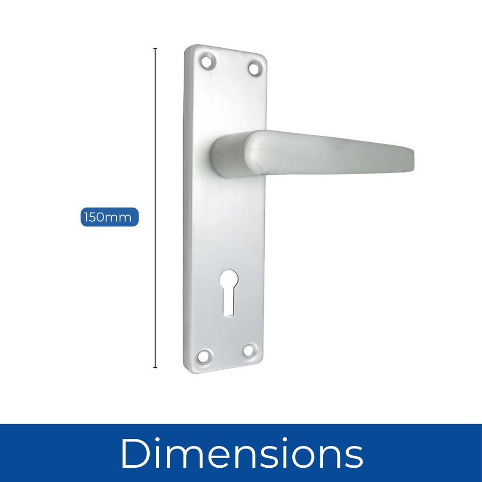 Scroll Latch Door Handles Aluminium Victorian 150mm 6 Inch (1 Pair)