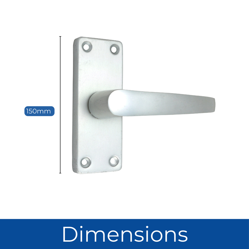 Scroll Latch Door Handles Aluminium Victorian 150mm 6 Inch (1 Pair)