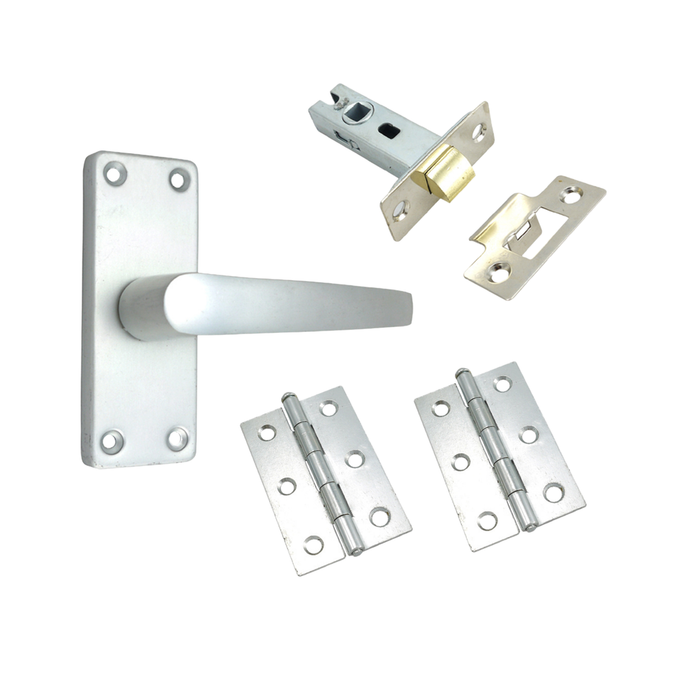 Scroll Latch Door Handles Aluminium Victorian 150mm 6 Inch (1 Pair)