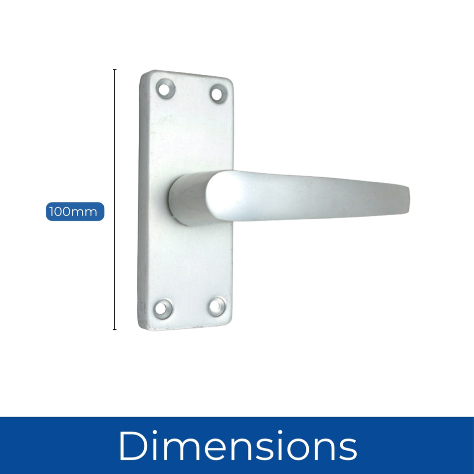 Scroll Latch Door Handles Aluminium Victorian 100mm (1 Pair)