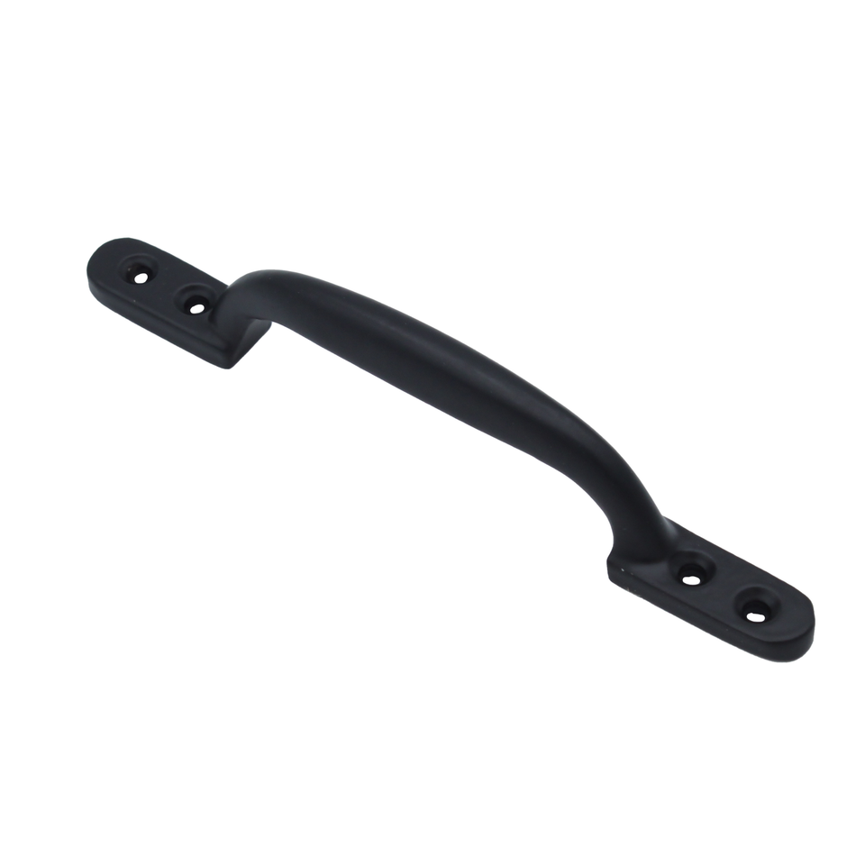 Black Cast Iron Door Pull Handle - 150mm 6 Inch