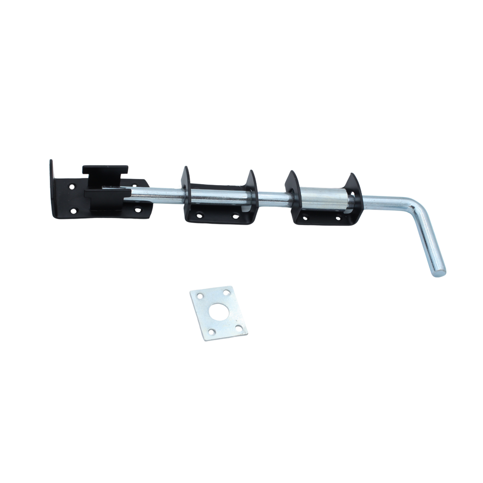 Garage Door Security Bolt 300mm – Black & Galvanised Steel