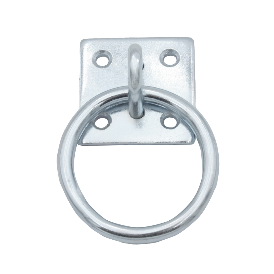 Galvanised Ring on Plate D-Shackle U Hook - 50mm