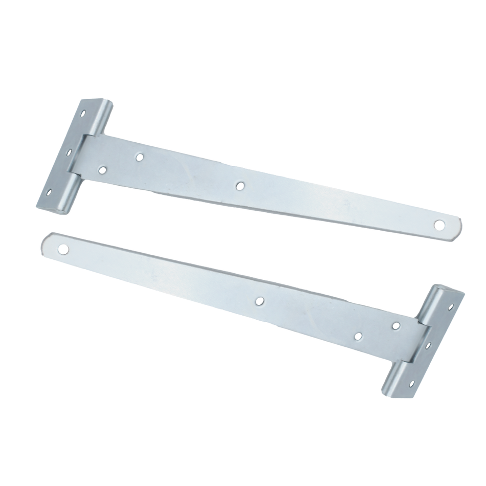 Tee Hinges 250mm Bright Zinc Plated Pair