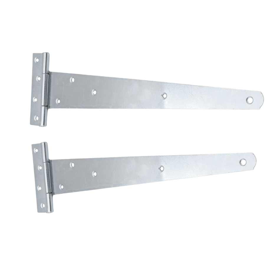Tee Hinges 350mm Bright Zinc Plated Pair