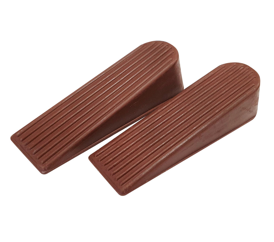 Door Wedges Rubber Small Brown PK2