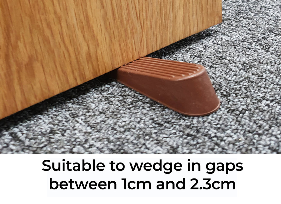 Door Wedges Rubber Small Brown PK2