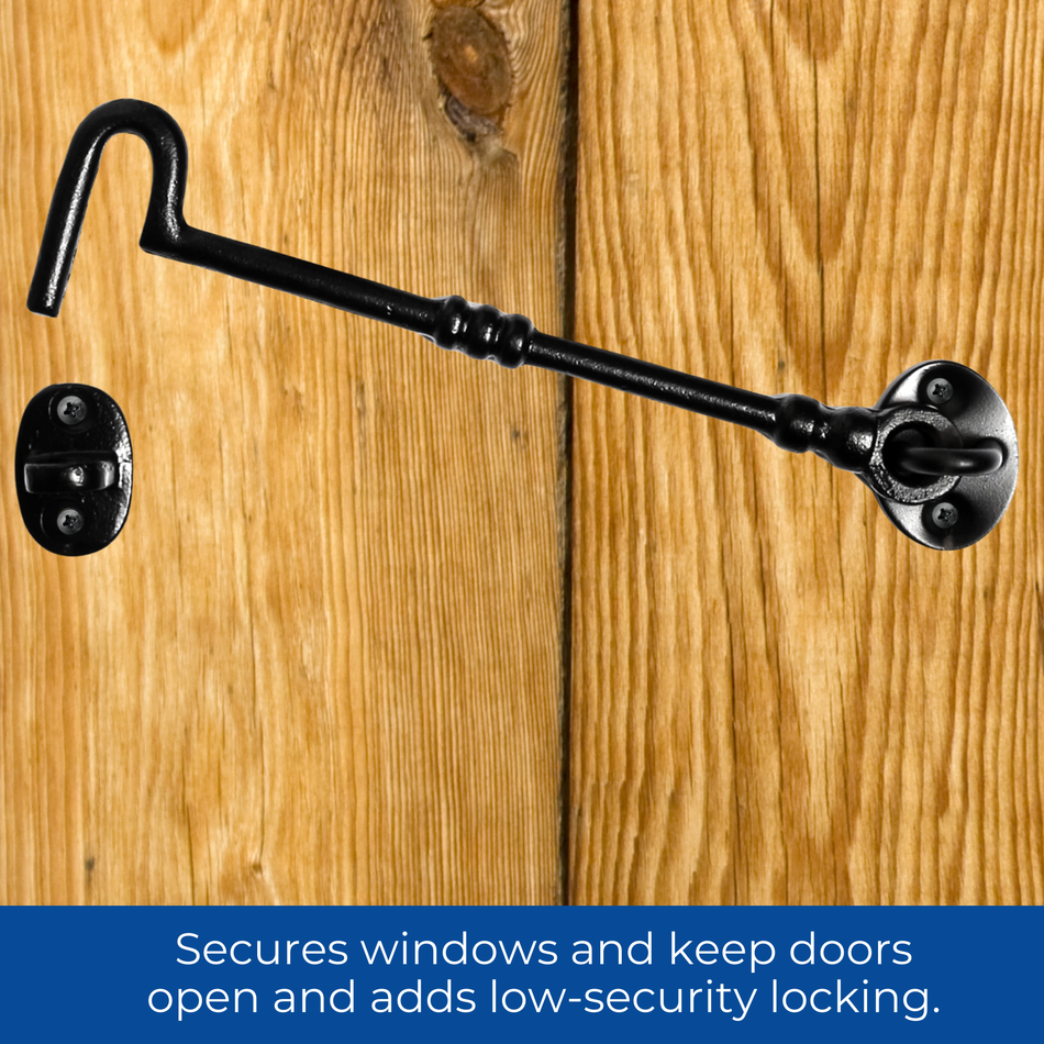 Decorative Cabin Hook 100mm - Antique Black