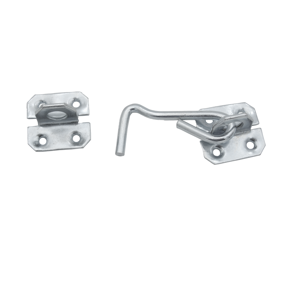 Wire Cabin Hook Eye Latch 3 Inch (75mm) Gate & Door Lock - Zinc Plated