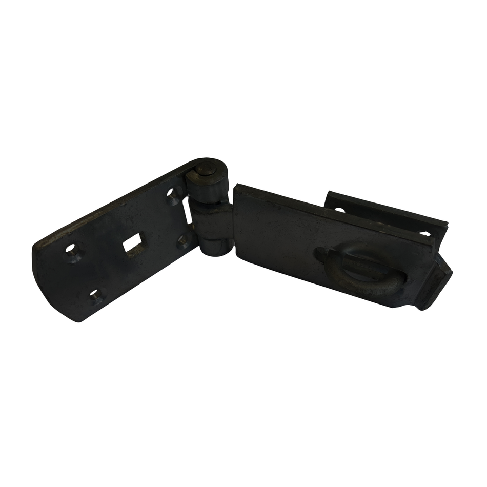Heavy-Duty Hasp & Staple 5 Inch (125mm) Shed Door & Gate Lock - Black