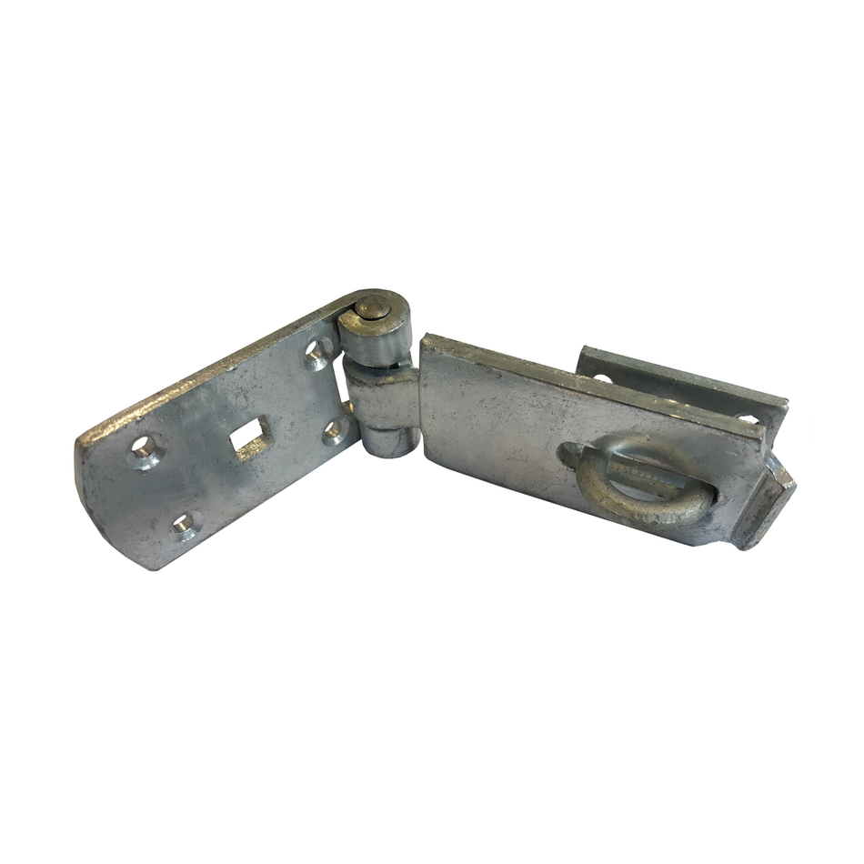 Heavy-Duty Hasp & Staple 5 Inch (125mm) Shed Door & Gate Lock - Zinc Plated