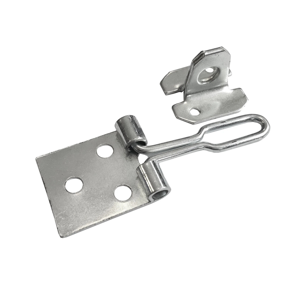 Wire Hasp & Staple 3 Inch (75mm) Shed Door & Hutch Lock - Zinc Plated