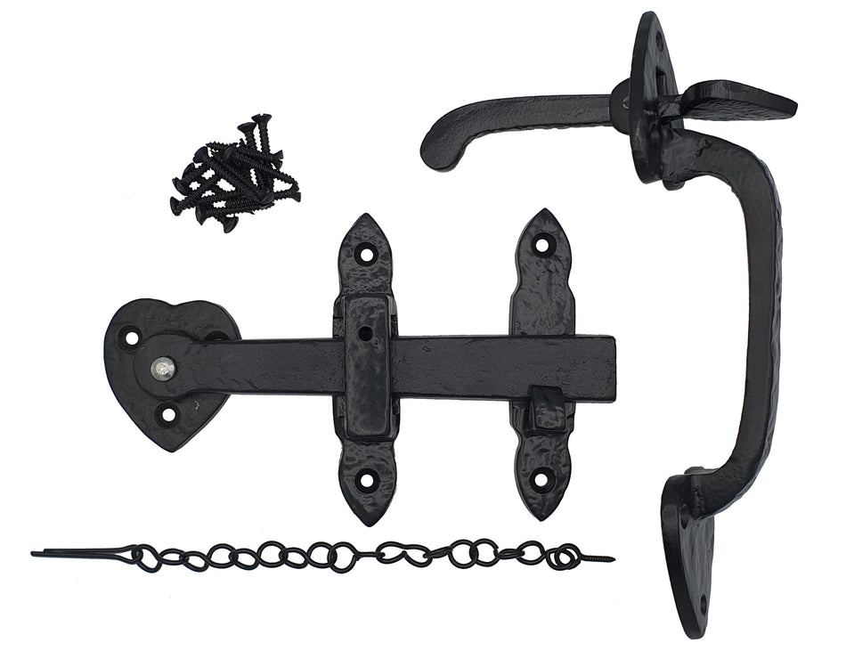 Decorative Suffolk Gate Latch 152mm Black Antique PK1