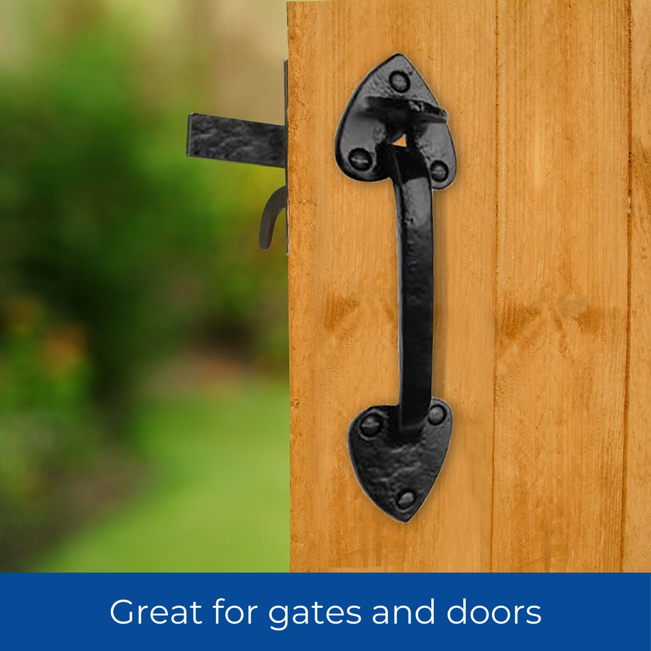 Decorative Suffolk Gate Latch 152mm Black Antique