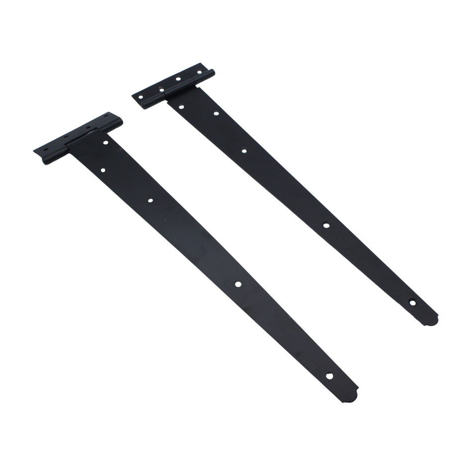 Tee Hinges 450mm Black Powder Coated Pair