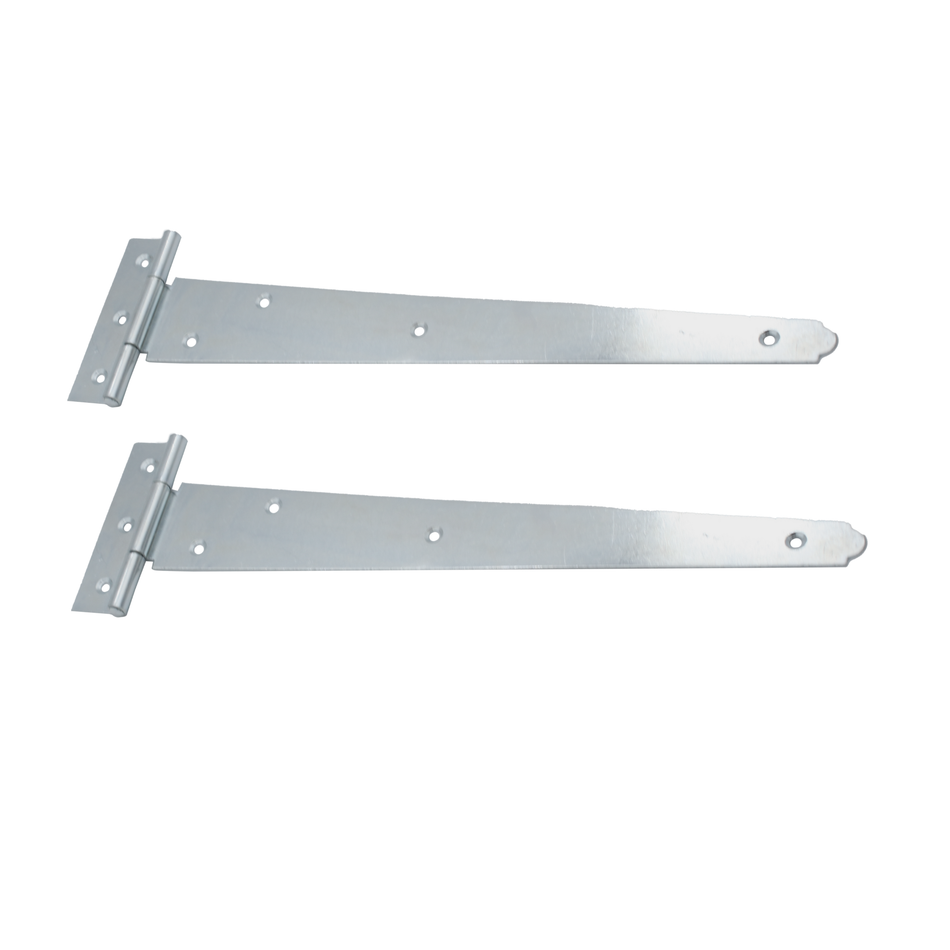 Tee Hinges 300mm Bright Zinc Plated Pair