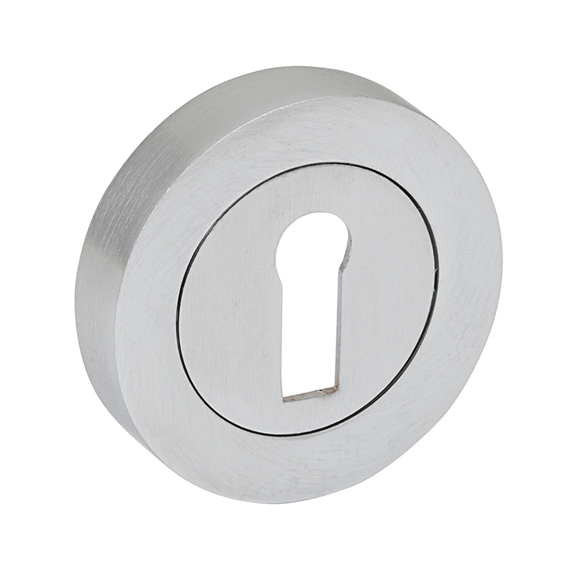 Escutcheon Keyhole Cover Key Profile Lock Set - Satin Chrome – Select ...