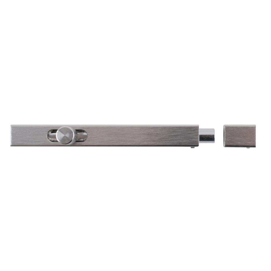 Modern Door Bolt 125mm Slide Barrel Lock Shed & Gate Door - Satin Nickel