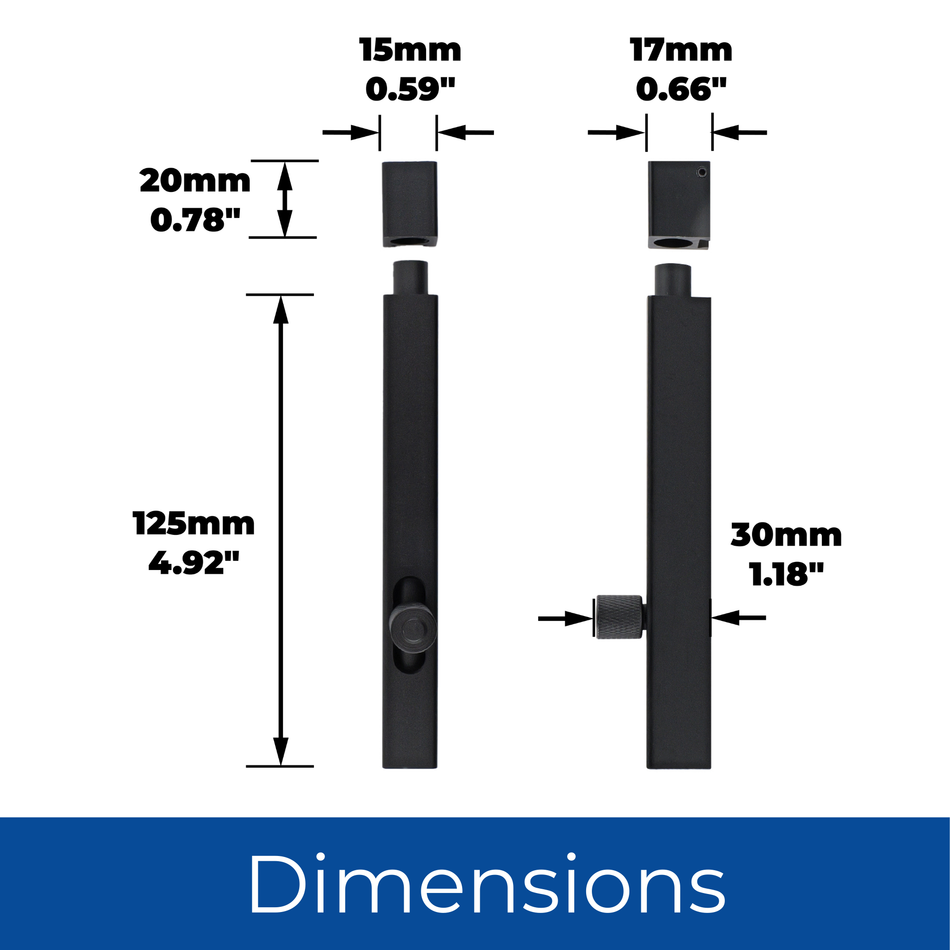 Modern Door Bolt 125mm Slide Barrel Lock Shed & Gate Door - Black