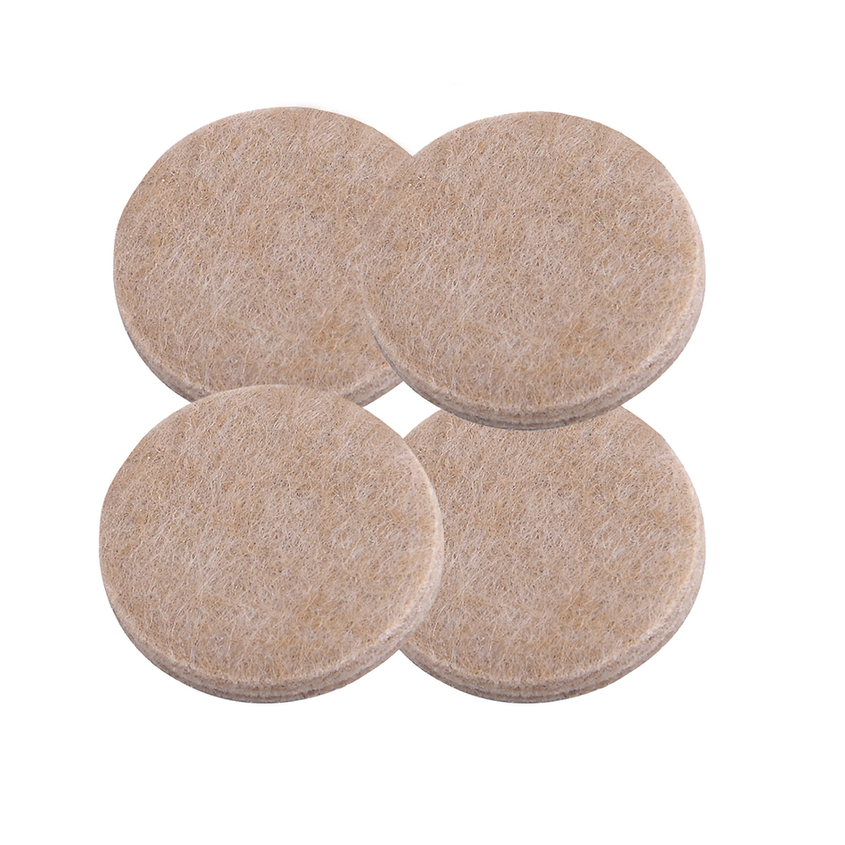 Felt Gard Large 50mm Round Self-Adhesive Furniture Felt Pads - Pack of 4