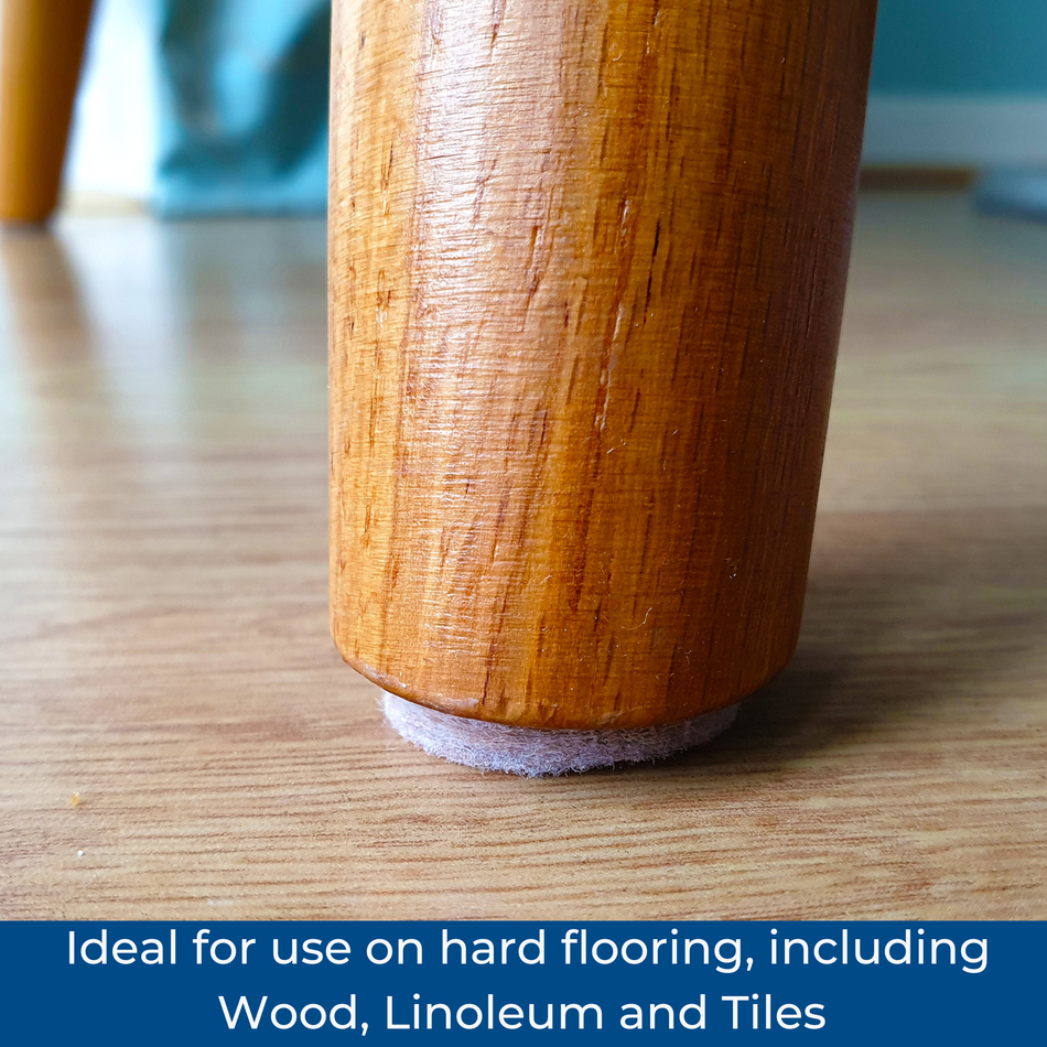 Felt Gard Large 50mm Round Self-Adhesive Furniture Felt Pads - Pack of 4