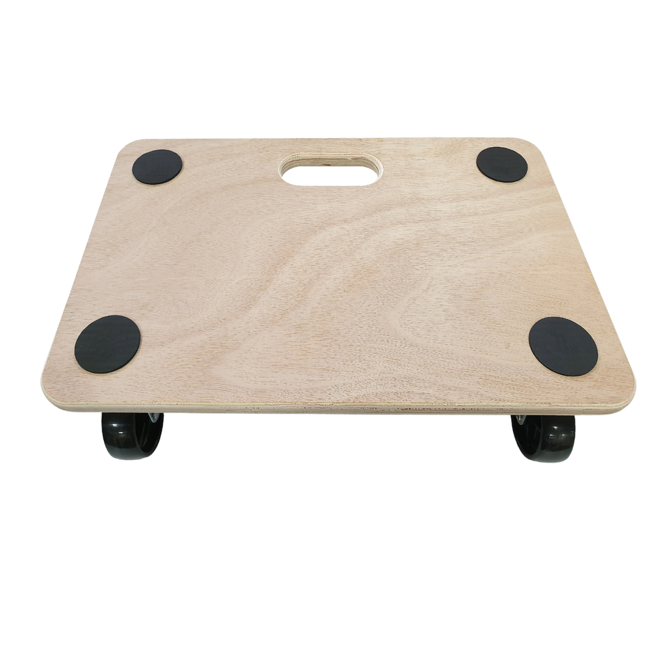 Medium Platform Wooden Dolly With Grip Pads - Heavy-Duty Anti-Slip 180kg Load Capacity 45x30cm