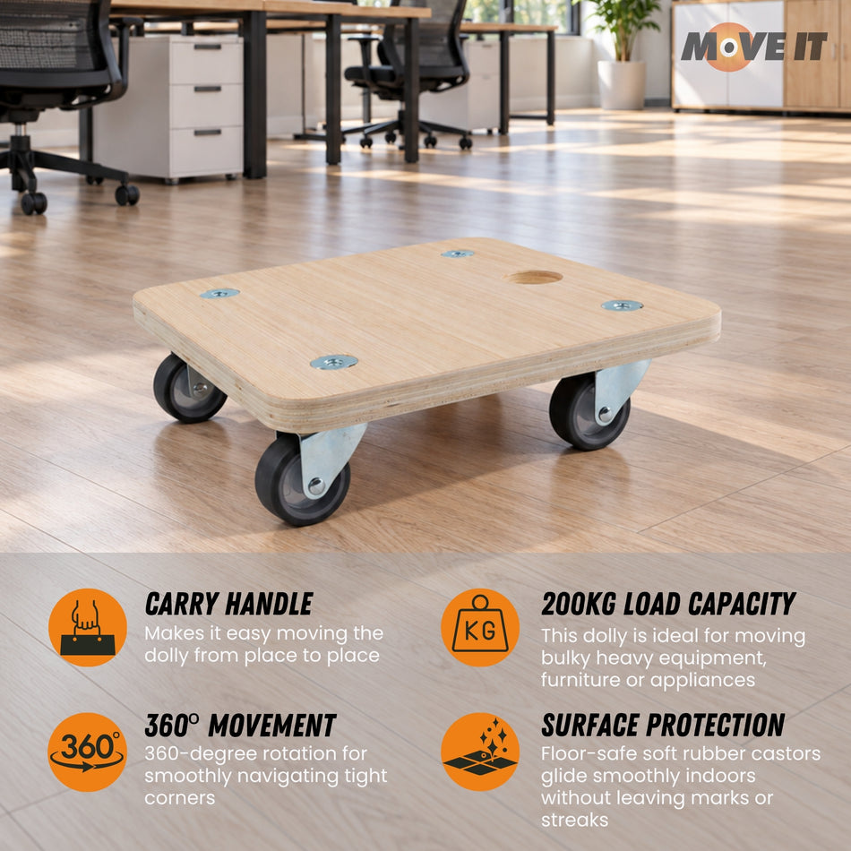 Dolly Trolley 200kg Heavy Duty Compact Furniture Mover Small Platform Cart