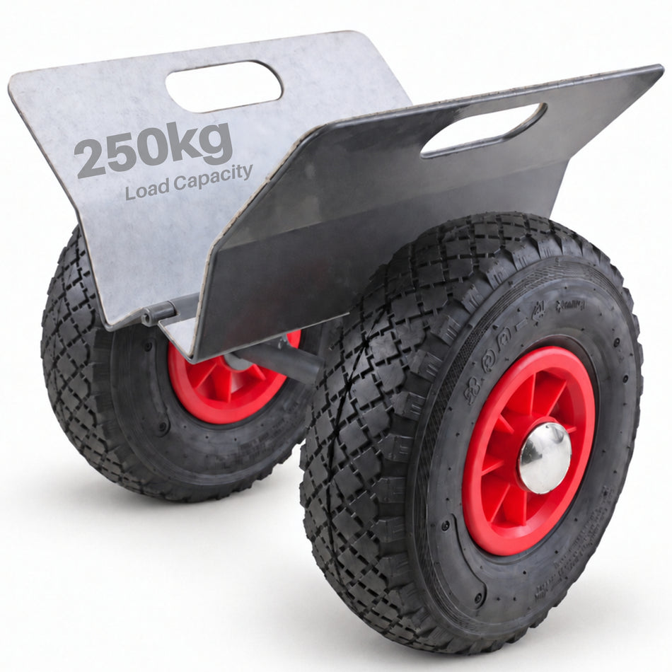 Heavy Duty Drywall & Panel Dolly - 250kg Capacity, Steel Board & Door Trolley