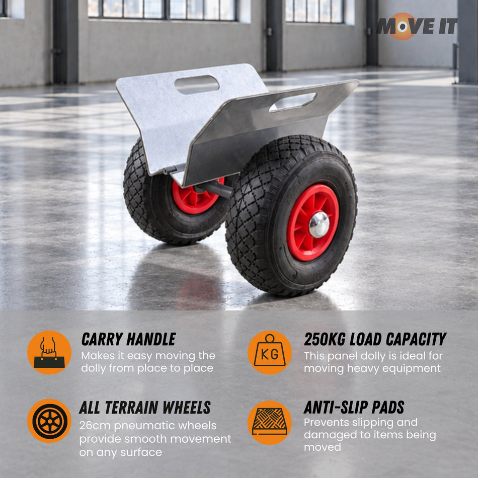Heavy Duty Drywall & Panel Dolly - 250kg Capacity, Steel Board & Door Trolley