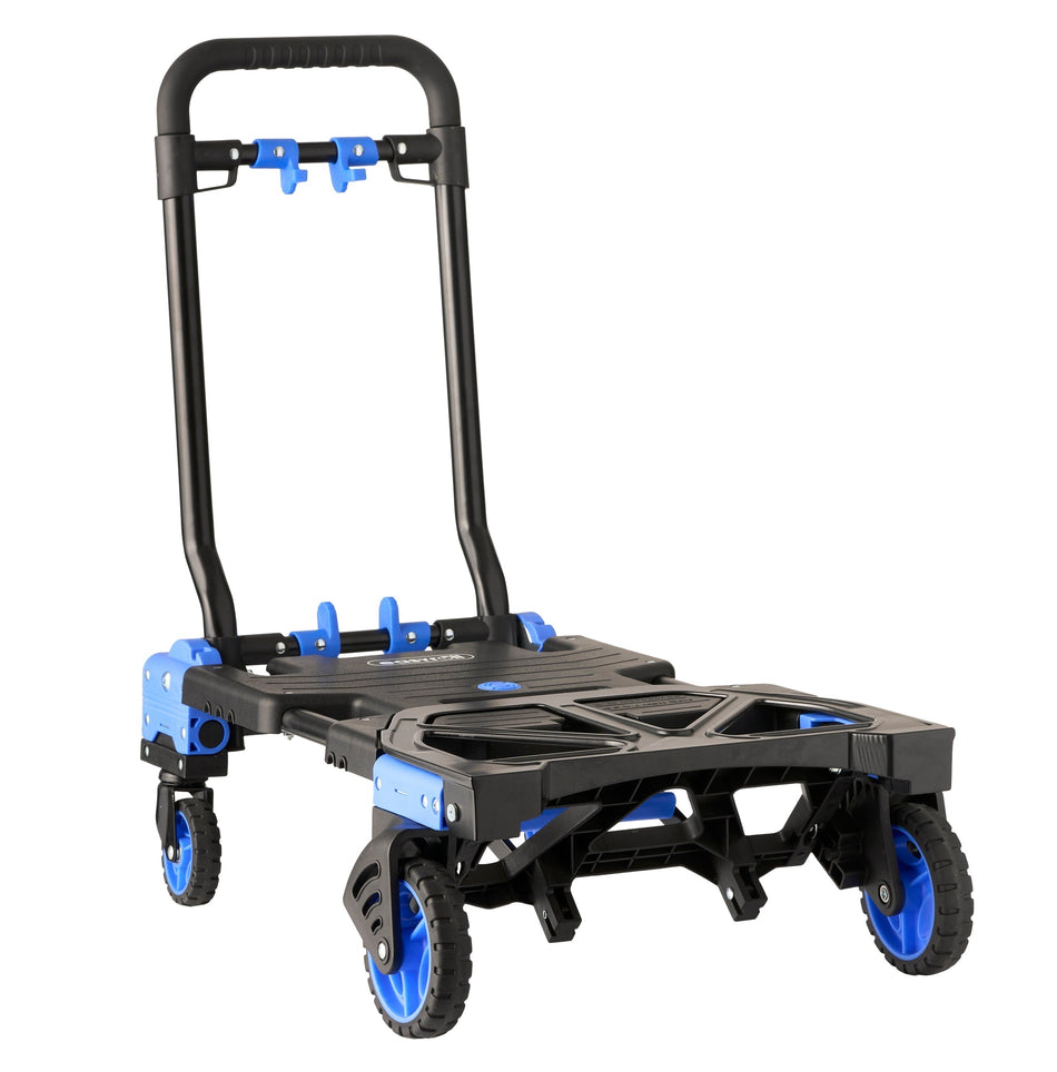 Black 2-in-1 Sack Truck Folding Trolley 120kg Capacity
