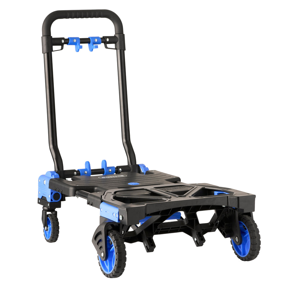 2-in-1 Sack Truck, Folding Trolley, 120kg/70kg Load Capacity, Black