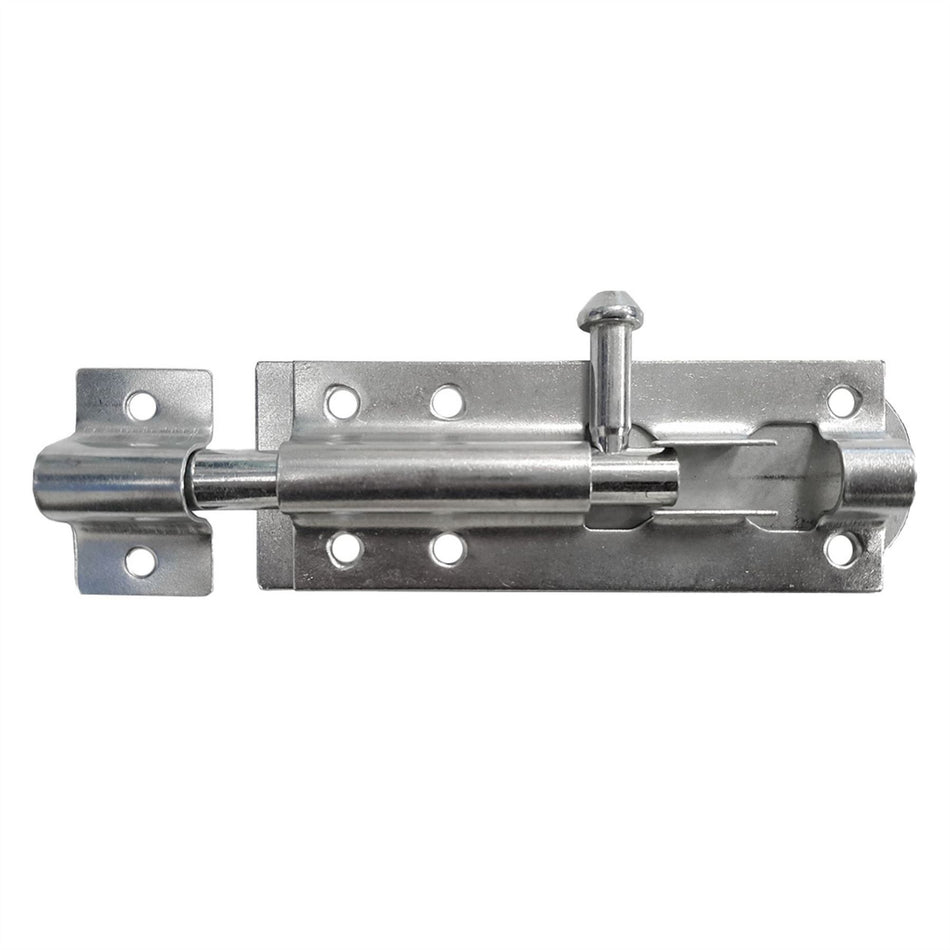 Garden Gate Shed Tower Bolt 6 Inch (150mm) Sliding Latch - Zinc Plated