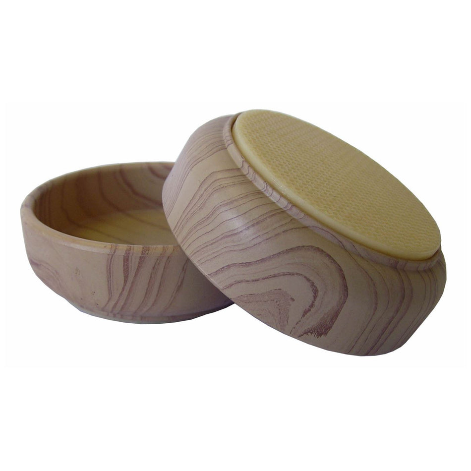 60mm Light Wood Effect Non-Slip Furniture Castor Cups – 4 Pack